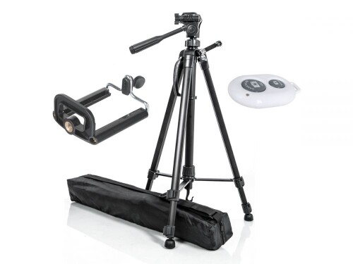 Штатив для фотокамеры Tripod 3D 167 см с футляром, пультом и держателем для телефона (foto_04105)