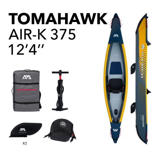 Надувной каяк Aqua Marina Tomahawk 375x72 см AIR-K 375 (2023)