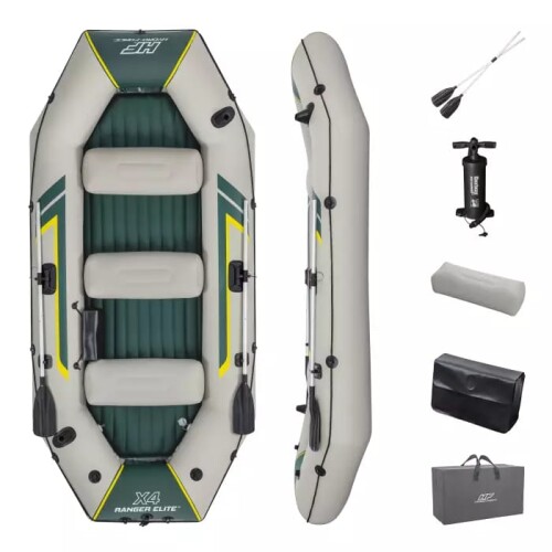 Piepūšamā četrvietīga laiva Bestway Ranger Elite X4 Raft, 320х148х47 cm, 65157