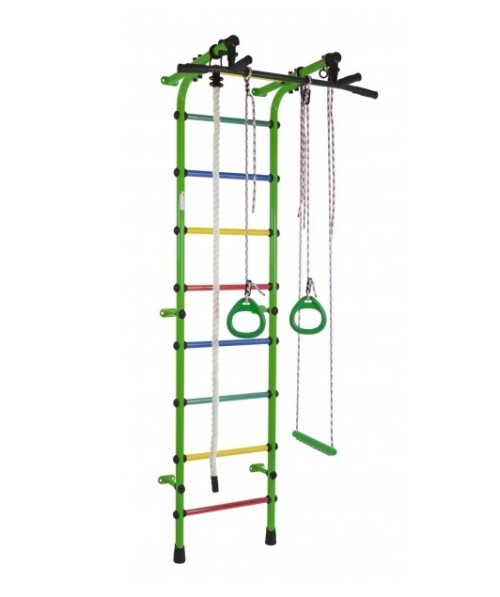 Swedish wall for children HAPPY KID light green-rainbow, 230x52.5 cm