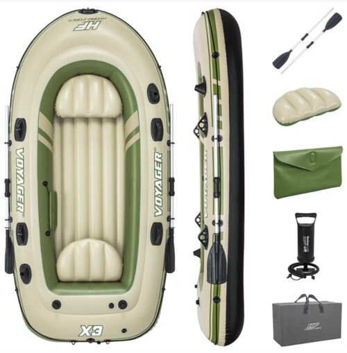 Täispuhutav paat 3-kohaline Bestway Voyager X3 Raft, 294х137x46 cm, 65164