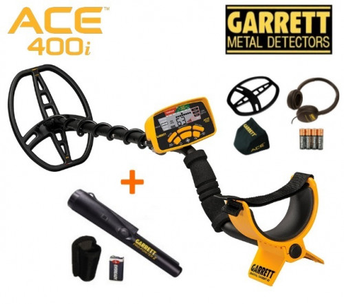 Metāla detektors Garrett ACE 400i + Garrett Pro-pointer II + DĀVANAS