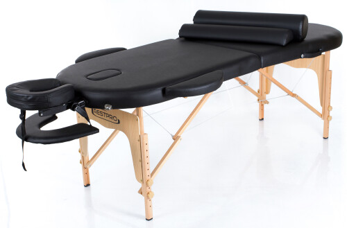RESTPRO® Classic Oval 2 Black массажный стол + массажные валики