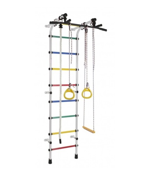 Swedish wall for children HAPPY KID white-rainbow, 230x52.5 cm