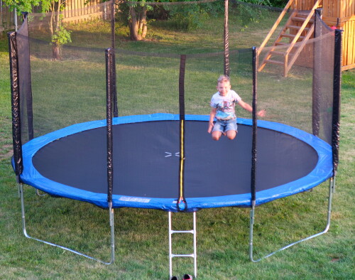 Trampoline 427 cm with safety net and ladder 14ft (4.25 m)