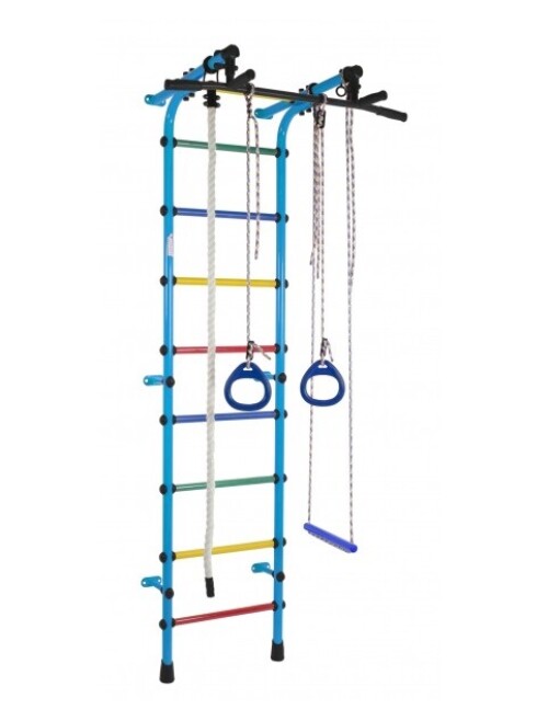 Swedish wall for children HAPPY KID blue-rainbow, 230x52.5 cm