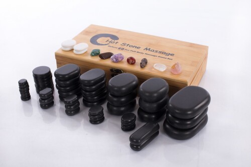 Hot Stone Therapy – Professional Set of 60 Stones.