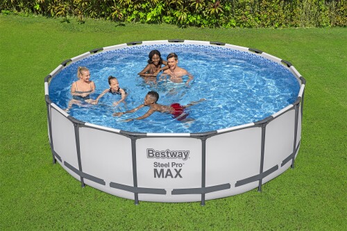 Каркасный бассейн Bestway Steel Pro Max Set 457x122 см, с фильтрующим насосом и аксессуарами (56438)