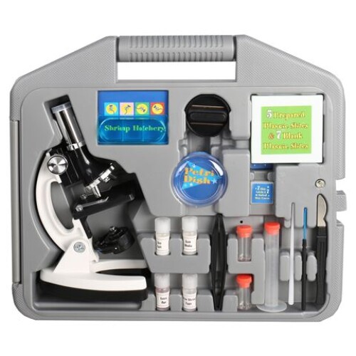 Byomic Beginners Microscope Set 100x, 400x and 900x in Case