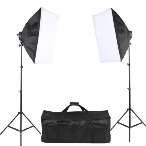 Studijas Gaismu komlekts 10x45W, 2x softboxes, 2 statīvi