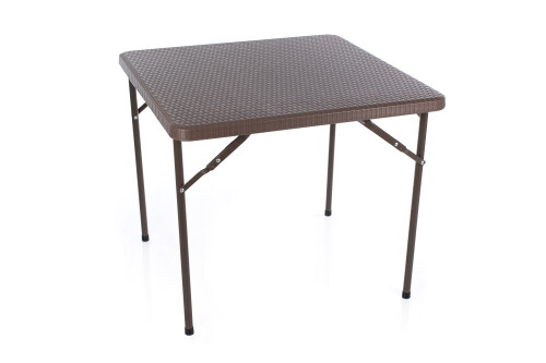 Saliekamais kvadrātveida galds ar rotangpalmas dizainu 86x86x74 cm