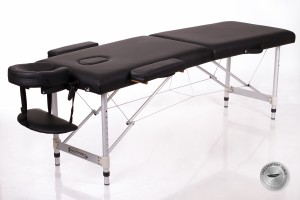 RESTPRO® ALU 2 (M) Black portatīvais masāžas galds (kušete)