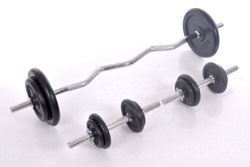 Dumbbell & Metall Barbell Set 57 kg