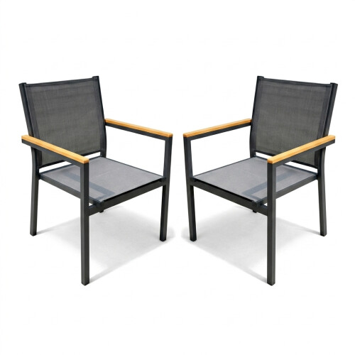 Premium dārza terases krēsli 2 gab., antracīts