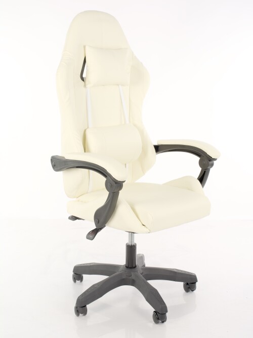 Ergonomisks datorkrēsls, biroja krēsls, bēšs