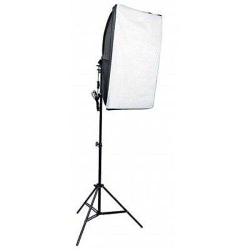 Studijas Gaismu komplekts Monohead 85W, Softbox 50x70cm ar statīvu (foto_03688)