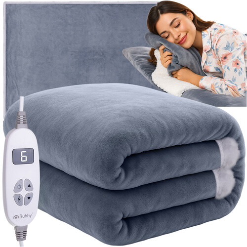 Electric Heated Blanket 180x130cm Gray