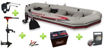 Intex MARINER 4 FULL SET ar Neraus NRS 36X + Monbat 125 AH