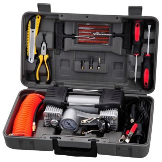 Repair Kit for Tires + Electric Pump (if there is no spare wheel)
