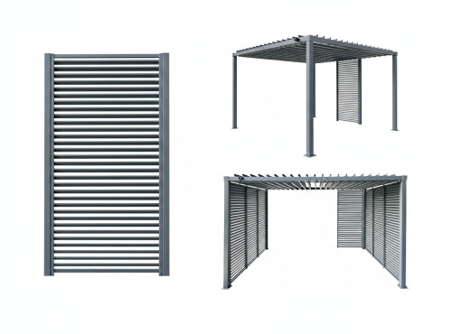 Metal Shutter for Multi Climatic Steel Roof Pergola 85 x 210 cm