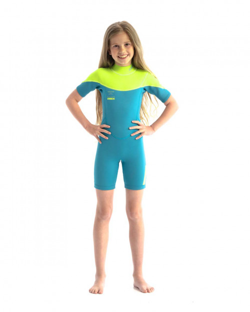 Kids wetsuit Jobe Boston 2mm Shorty, teal