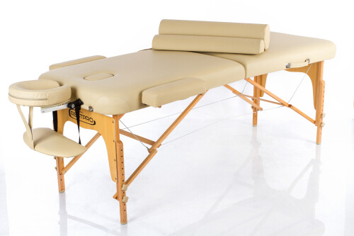 RESTPRO® Memory 2 Beige Portable Massage Table + Massage Bolsters