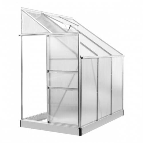 Wall-mounted polycarbonate greenhouse 2.5m² (1.3x1.95m)