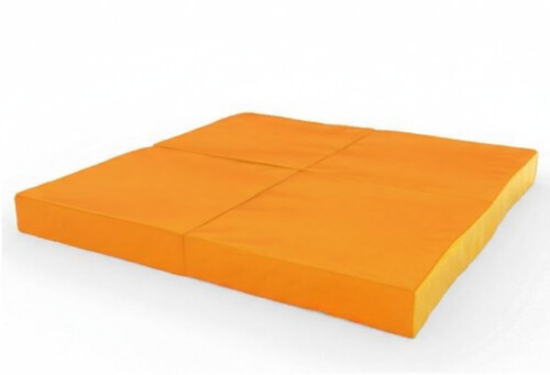 Saliekams sporta paklājs 100x100 cm, Oranži-dzeltens