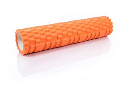 Masāžas jogas pilates putu rullis Yoga Roller 14x62cm, oranža