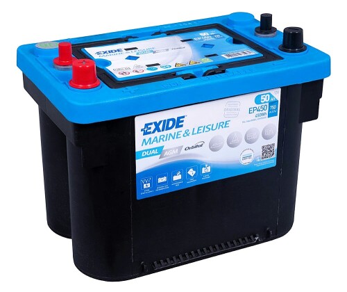 Slodzes laivu akumulators EXIDE Dual AGM EP450 50AH (C20)