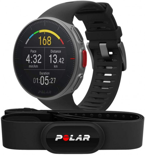 Sporta pulkstenis POLAR VANTAGE V BLACK ar H10 pulsu jostu