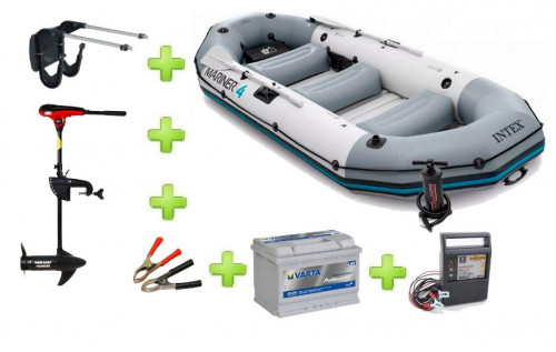 Intex MARINER 4 FULL SET ar Neraus NRS 55X + Varta 90Ah