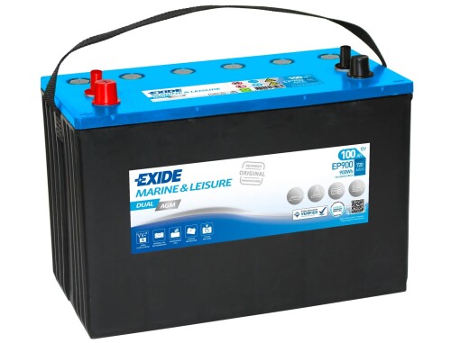 Slodzes laivu akumulators EXIDE Dual AGM EP900 100AH (C20)