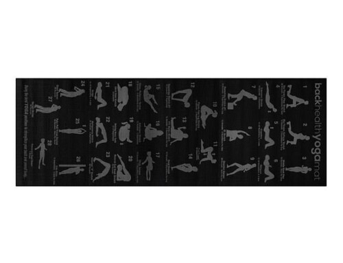 Jogas pilates vingrošanas sporta paklājiņš 173х61х0,6 cm melns