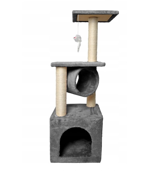 Кошачий домик когтеточка 90 см, серый