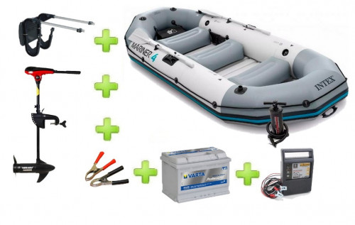 Intex MARINER 4 FULL SET ar Neraus NRS 36X + Varta 90Ah