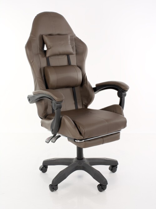 Ergonomisks datorkrēsls, biroja krēsls, brūna