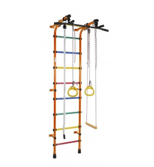 Swedish wall for children HAPPY KID orange-rainbow, 230x95x64 cm