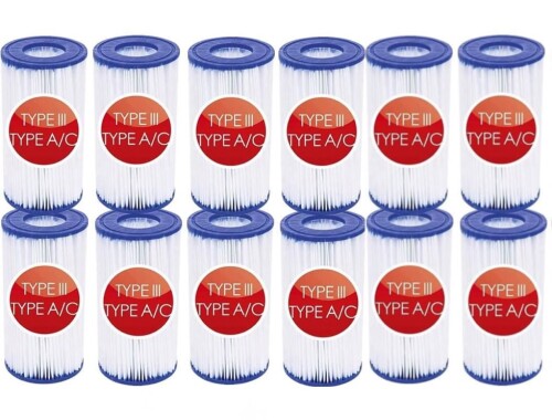 Set of 6 filters Bestway 58012 Filter Cartridge Type III / A
