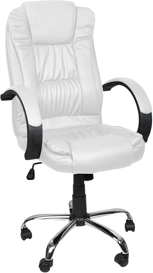 Datorkrēsls biroja krēsls, balts (8984)