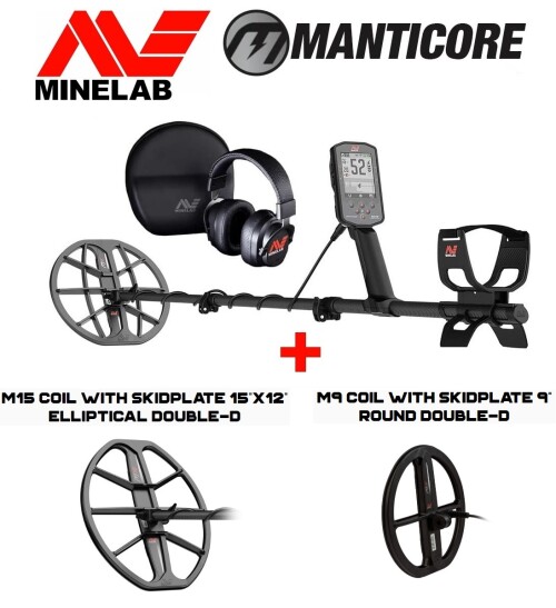 Metāla detektors Minelab Manticore + 2 DĀVANAS: Spoles 15 x 12″ M15 DD + 9″ M9 Double