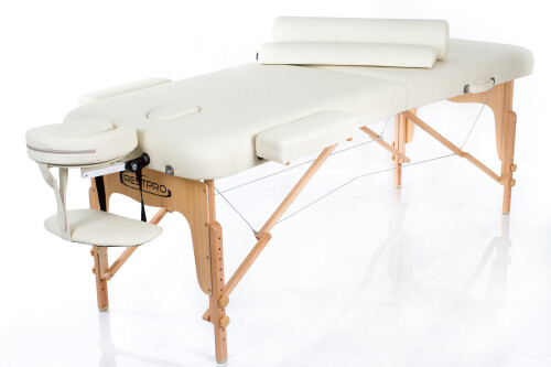 RESTPRO® VIP 2 CREAM Massage Table + Massage Bolsters