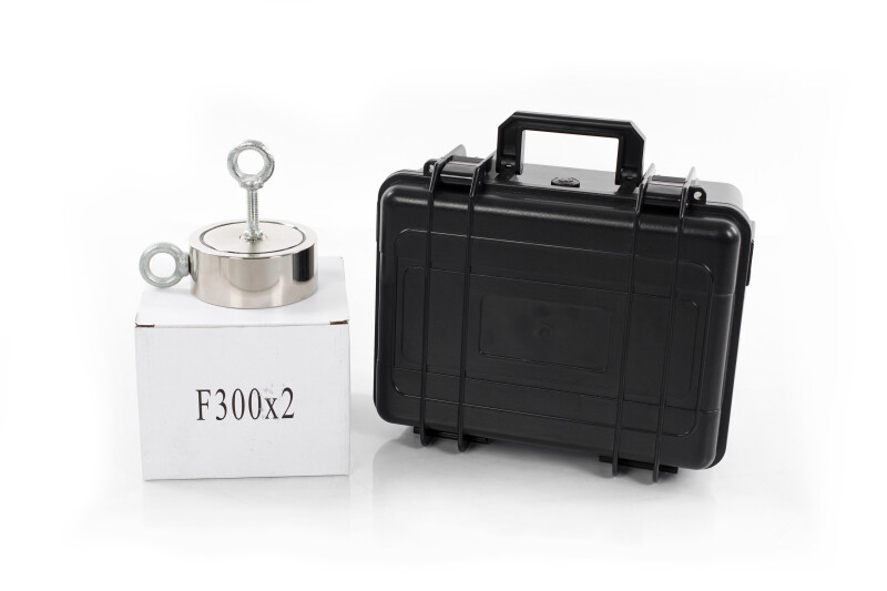 Поисковый магнит F300X2 Black Magnet 2x300 кг c чемоданом BOX600