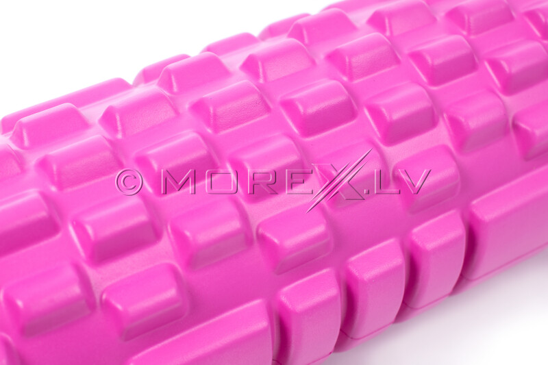 Massage Foam Roller Grid Roller 30x10cm, pink