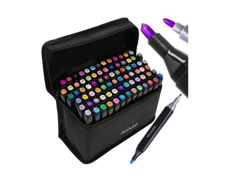 Double-sided markers felt-tip pens, 80 pcs.