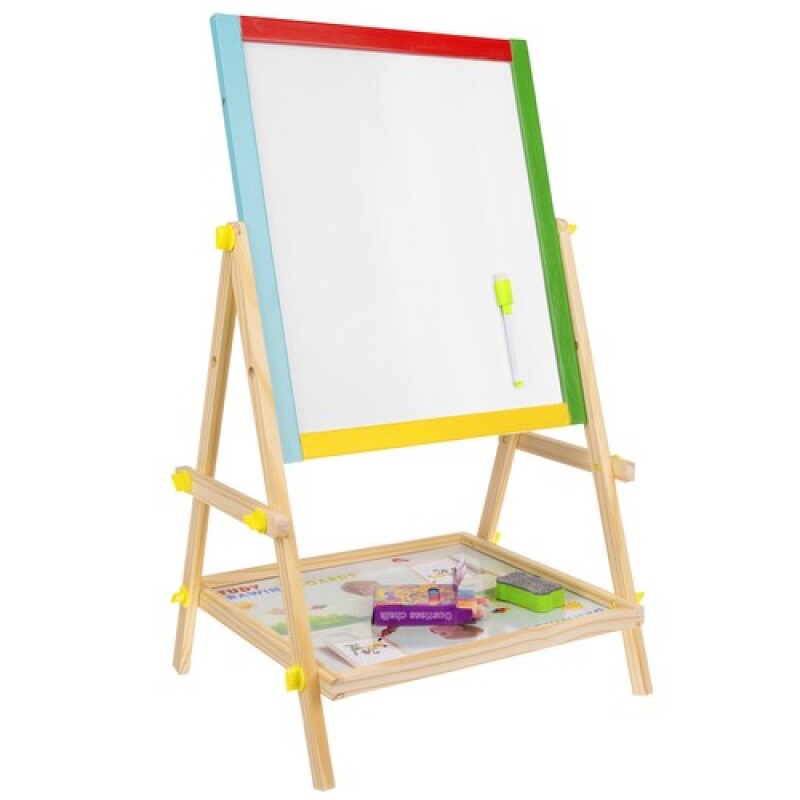 Double-sided wooden board for kids Kruzzel 40x33x65,5 cm