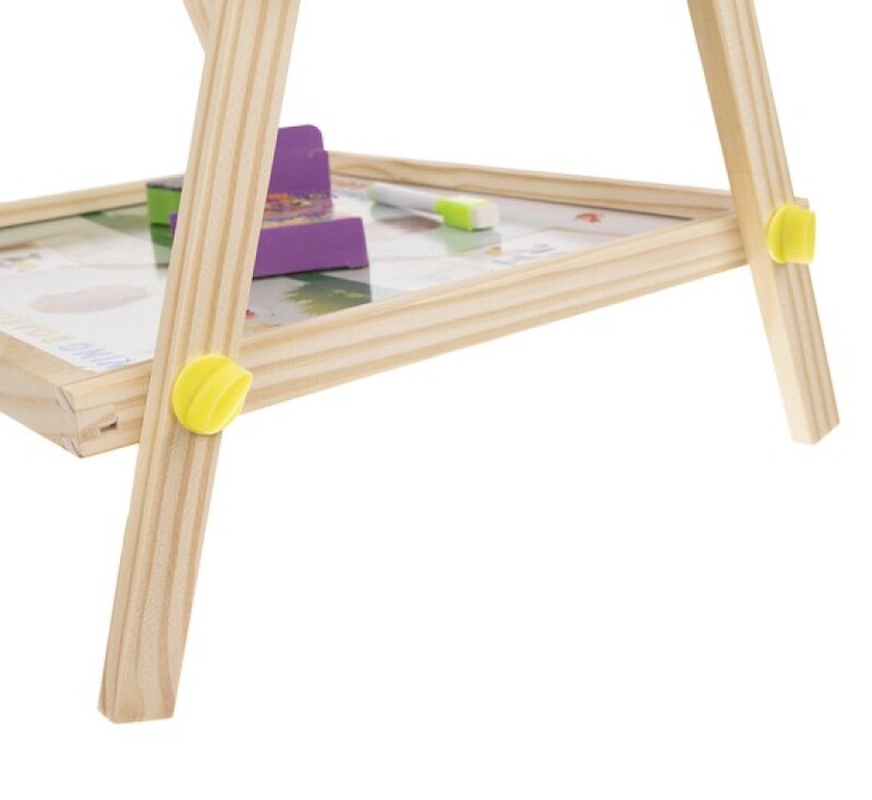 Double-sided wooden board for kids Kruzzel 40x33x65,5 cm