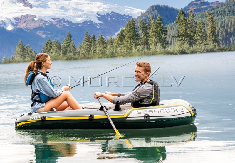 Piepūšamā laiva 2-vietīga Intex 68347 SEAHAWK 2 BOAT SET (236x114x41)