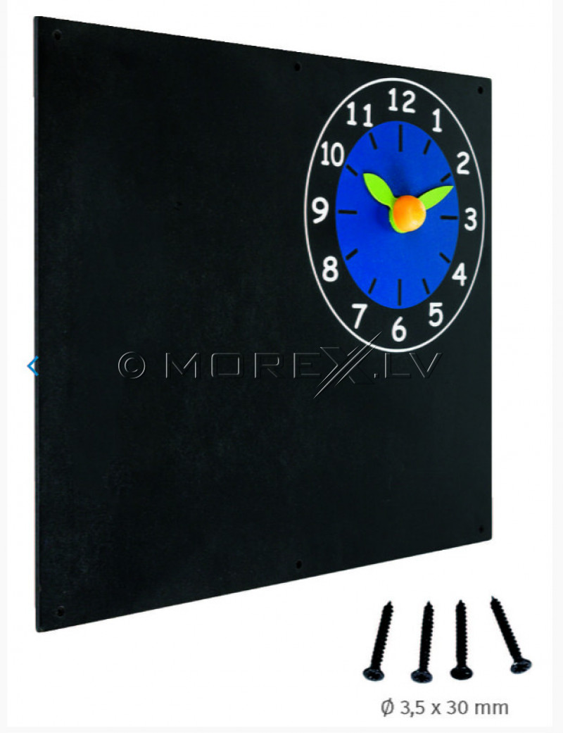 Krīta tāfele ar pulksteni KBT, 60x50 cm