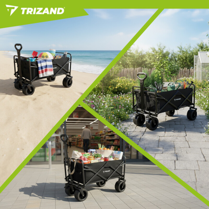 Collapsible Universal Wagon for Garden, Camping and Shopping